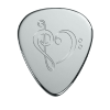 Silbernes Gitarrenplektrum - Herz