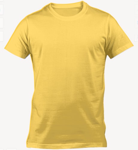 Bedruckte Band-T-Shirts – Gelb